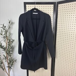 Abercrombie Wrap-Front Cutout Blazer Dress Black M — Quiet Luxury